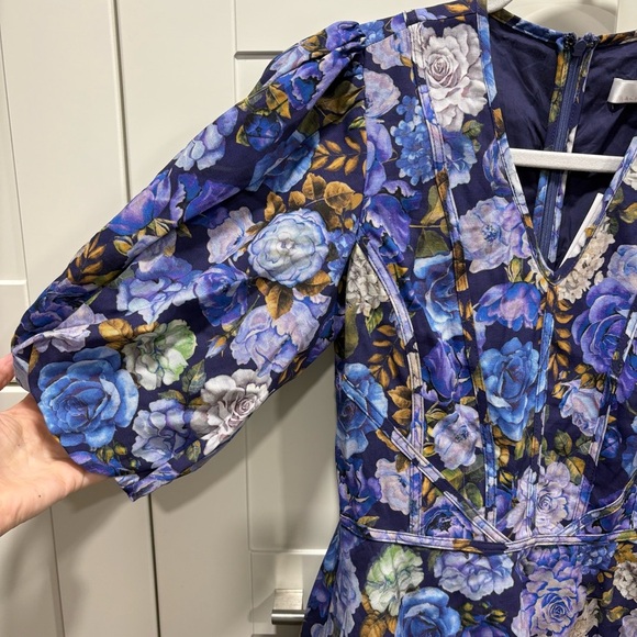 NWT Rachel Parcell v-neck puff sleeve mini dress - Picture 3 of 7